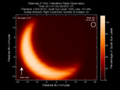 Solar map of partial eclipse